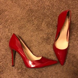 Jessica Simpson Red Patent heels.